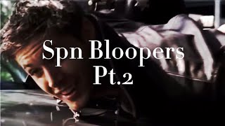 Supernatural bloopers Pt 2 contains clips from all seasons [upl. by Nytsirc]