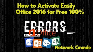 How to Activate Easily Office 2016 for Free 100 [upl. by Iolanthe]