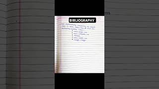 BIBLIOGRAPHY  How To Write ✍️ Bibliography In English  Bibliography For Project File [upl. by Notlehs]