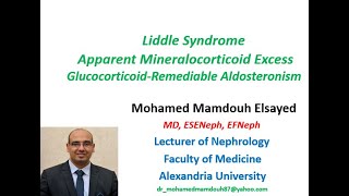 Liddle syndrome Apparent Mineralocorticoid Excess GlucocorticoidRemediable Aldosteronism [upl. by Chil359]