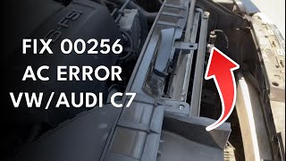 Fix Audi A6 C7 20122018 No AC Error Code 00256 DIY AC Pressure Sensor Replacement [upl. by Nytsirk]