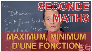 Maximum minimum dune fonction  Maths seconde  Les Bons Profs [upl. by Spanjian]