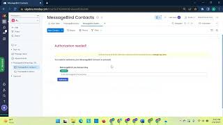 MessageBird for mondaycom  Authorization [upl. by Akinimod]