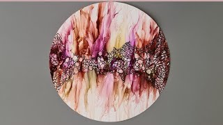 Inspired By Acrylic Bloom Technique  Alcohol Ink  Nara Paper  Timelapse  217 [upl. by Brosine]