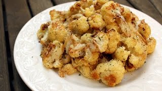 Bobbis Kitchen  Oven Roasted Cauliflower with Garlic and Parmesan cheese [upl. by Gaul]