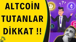 ALTCOİNLER YÜKSELMEYECEK Mİ  bitcoin yükselişe devam eder mi [upl. by Meehyrb]