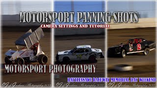 Motorsport Photography Camera Panning Settings and Tutorial  Canon EOSR  Rattlesnake Raceway [upl. by Aran]