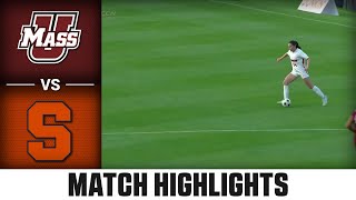 Massachusetts vs Syracuse Match Highlights  2024 ACC Womens Soccer [upl. by Gnahk]