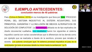 Como hacer los Antecedentes [upl. by Gans]