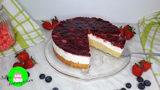 Rote Grütze Torte ohne Gelatine [upl. by Hallagan547]