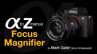 Sony Alpha Menus A to Z Focus Magnifier [upl. by Edialeda]