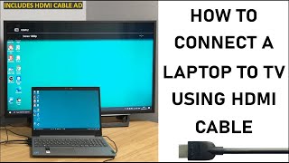 How To Connect Your Laptop To The TV Using HDMI Cable  2021 Update  WINDOWS 10  STEP BY STEP [upl. by Platus381]