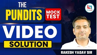 The Pundits CGL Mains 2024 Mock Test2 Video Solution By Rakesh Yadav Sir  rakeshyadavsir ssccgl [upl. by Dacia]