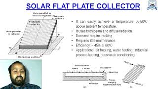 L  8  Unit  2  SOLAR COLLECTORS  Renewable Energy Resources [upl. by Aicilat]