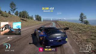 Forza Horizon 5 VOLCANO drift zone possible Wheel World record wLogitech g920 amp shifter [upl. by Winters]