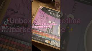 Unboxing my 300 decotime markers ✨🖍️ decotime markers coloring swatches shorts action [upl. by Cirillo]