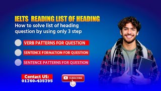 List of Headings  VERY EASY METHOD  ACADEMIC IELTS READING [upl. by Nnyroc407]