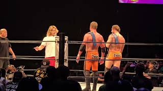 New 1 Contenders Tomohiro Ishii amp Hiroshi Tanahashi confront TMDK ahead of title match 83024 [upl. by Forelli]