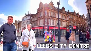 Leeds West Yorkshire England Walk Tour the City Centre of Leeds UK 2023 [upl. by Attegroeg236]