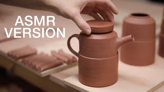 How to Make a Handmade Pottery Teapot — ASMR Version [upl. by Nnahgiel813]