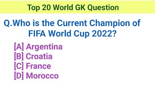 Top 20 world gk question  Important question in english  gk for all [upl. by Avner]