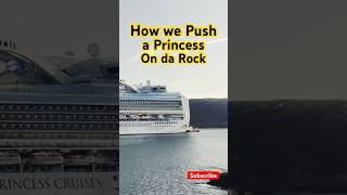 Small Push for Big Ship  Princess Cruise Ship Newfoundland [upl. by Reisch998]