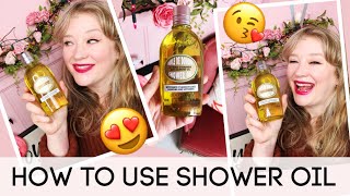 How To Use A Shower Oil  Three Ways To Use  Best Shower Oil  feel unique discount [upl. by Ecirtra408]