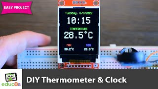 Raspberry Pi Pico Project  Thermometer amp Clock ST7735 amp DS3231 [upl. by Epner]