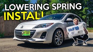 How To Install 0413 Mazda 3 Lowering Springs Step By Step [upl. by Nuhsal]