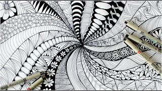 Zentangle art  Doodle patterns  Zendoodle [upl. by Koenraad96]