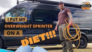 Overweight SPRINTER camper Reduce weight Lightweight build [upl. by Worden801]