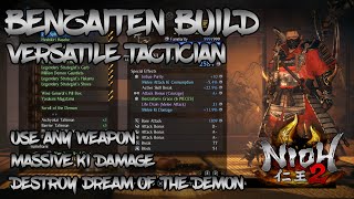 Nioh 2  Benzaiten Build  Versatile Tactician  Destroy Dream of the Demon [upl. by Negem]