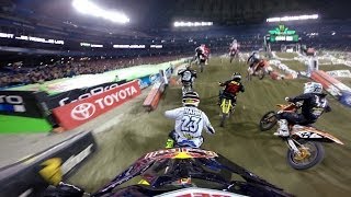 GoPro James Stewart 14th to 1st  2014 Monster Energy Supercross Toronto [upl. by Rutherfurd794]