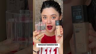 Waterproof Foundation Hack 🫣💦 youtubeshorts FoundationHack ViralMakeupHack [upl. by Dinsmore]