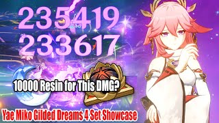 10000 Resin for This Gilded Dreams Set  Yae Miko 12 Day Farming DMG Showcase [upl. by Devona]