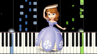 Sofia The First  Theme Song Piano Tutorial Synthesia [upl. by Ian]