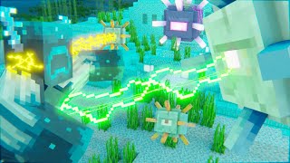 Warden vs Elder Guardian EPIC FIGHT Minecraft Animation Movie [upl. by Elokyn105]