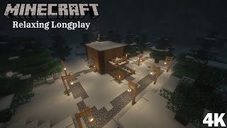 Relaxing Snowy Winter Wonderland  Minecraft Longplay  No Commentary  4K 60FPS [upl. by Dafna]