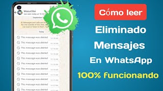 Cómo recuperar mensajes eliminados y WhatsApp Recuperación de mensajes eliminados de WhatsApp [upl. by Ahsotan]