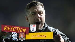 Jon Brady reflects on the draw at Birmingham City [upl. by Eadith]