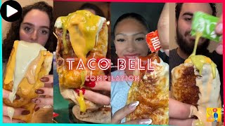 TACO BELL MUKBANG COMPILATION  ASMR BIG BITES  EATING SOUNDS [upl. by Elletnwahs]