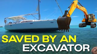 Digger Rescue Mission for Stranded Sailboat  Ep 222 [upl. by Esinek]