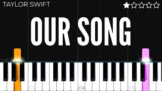 Taylor Swift  Our Song  EASY Piano Tutorial [upl. by Malanie]