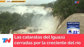 CATARATAS DEL IGUAZÚ I Ingreso para visitantes cerrado por la fuerte creciente del río [upl. by Atarman]