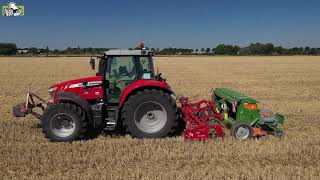 Massey Ferguson 6614 met Amazone D9 3000 super groenbemester zaaien [upl. by Wattenberg973]