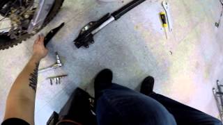 SSR 125cc Pitbike Fork Rebuild Pt 1 [upl. by Gaiser]