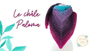 Comment réaliser un châle au crochet  Le châle Paloma [upl. by Ailimac]