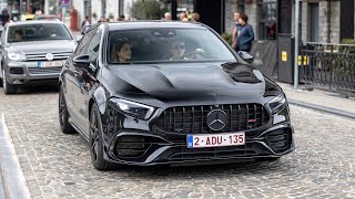 Mercedes A45 S AMG with Decat Milltek Exhaust  LOUD Acceleration Sounds [upl. by Tahmosh]