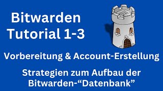 BitwardenTutorial 1 Vorbereitung amp AccountErstellung 3 Strategien Aufbau der BitwardenquotDatenbankquot [upl. by Naitsyrk]