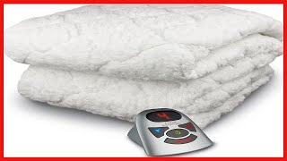 Biddeford Blankets Sherpa Electric Heated Mattress Pad with Digital Controller Full White [upl. by Saeger]